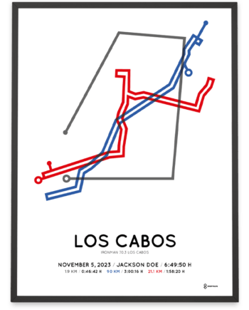 2023 ironman 70.3 los cabos routemap print