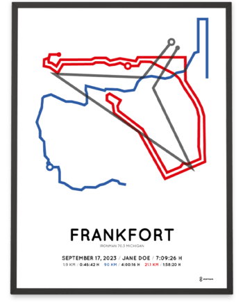 2023 ironman 70.3 michigan Sportymaps poster