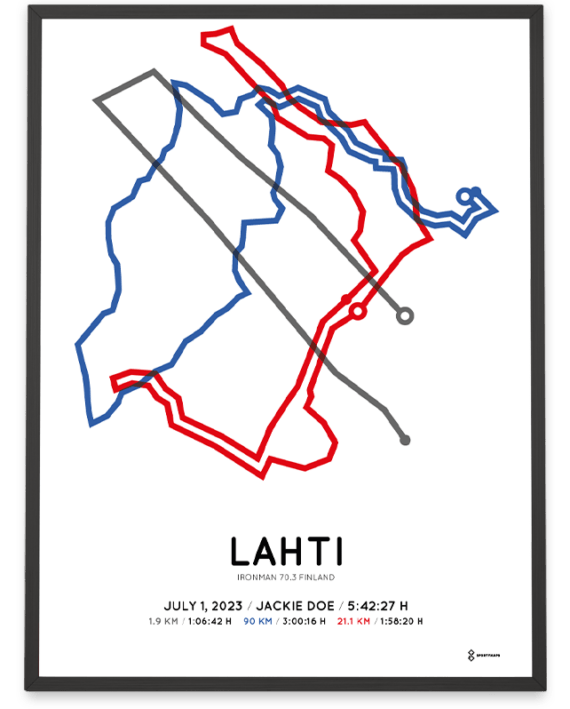 2023 ironman 70.3 Finland Sportymaps print