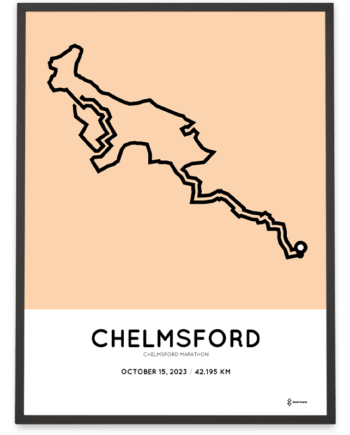 2023 Chelmsford marathon coursemap print