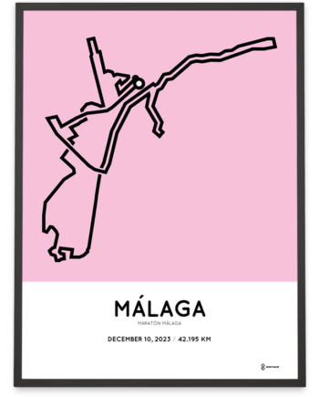 2023 Malaga marathon Sportymaps poster