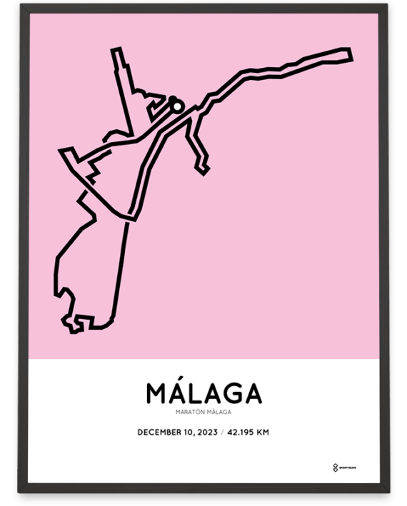 2023 Malaga marathon Sportymaps poster