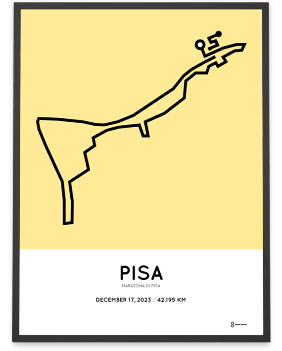 2023 Pisa marathon sportymaps poster