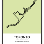 2023 Toronto Waterfront marathon parcours poster