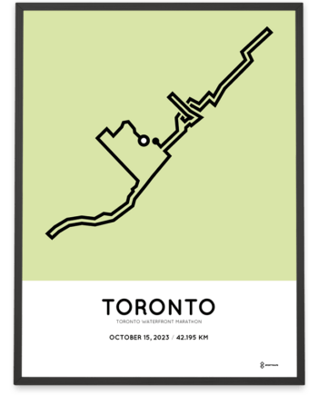 2023 Toronto Waterfront marathon parcours poster