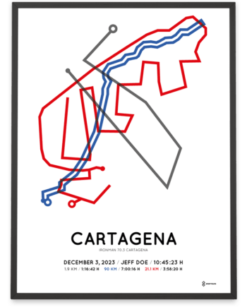 2023 ironman 70.3 Cartagena sportymaps poster