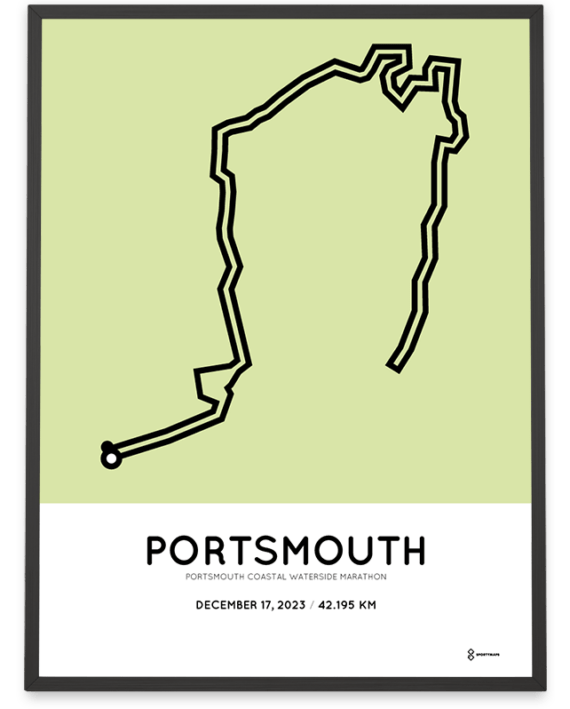 2023 portsmouth marathon Sportymaps print