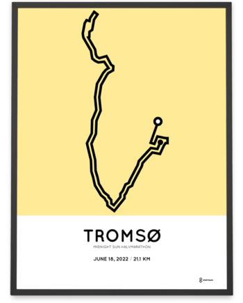 2022 tromso half marathon course poster