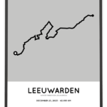 2023 Winter marathon leeuwarden parcours poster