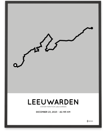 2023 Winter marathon leeuwarden parcours poster