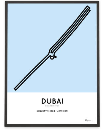 2024 dubai marathon course poster