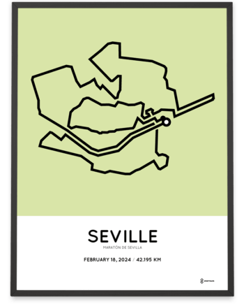 2024 Seville marathon Sportymaps print