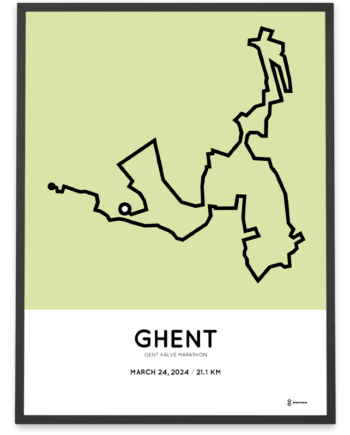 2024 Ghent half marathon sportymaps parcours print