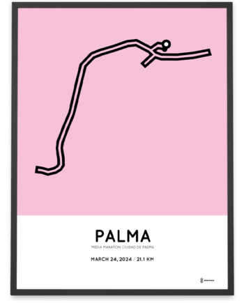 2024 palma half marathon course poster