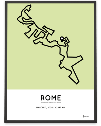 2024 rome marathon sportymaps poster