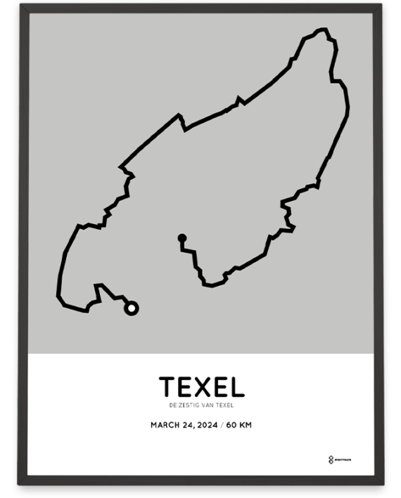 2024 zestig van texel sportymaps parcours poster