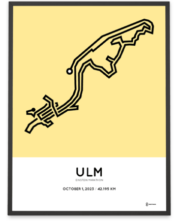 2023 einstein ulm marathon course poster