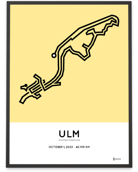 2023 einstein ulm marathon course poster