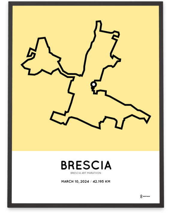 2024 Brescia Art marathon Sportymaps course poster