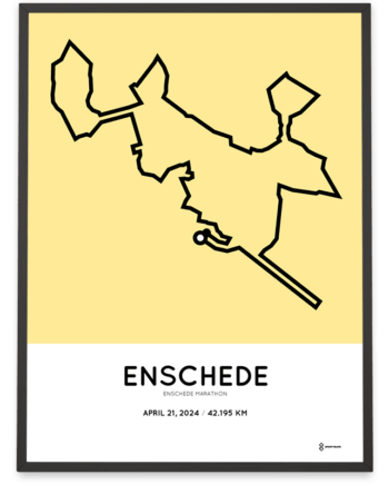 2024 Enschede marathon sportymaps parcours print