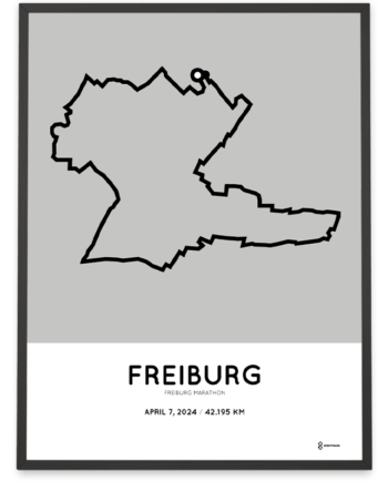 2024 Freiburg marathon course poster