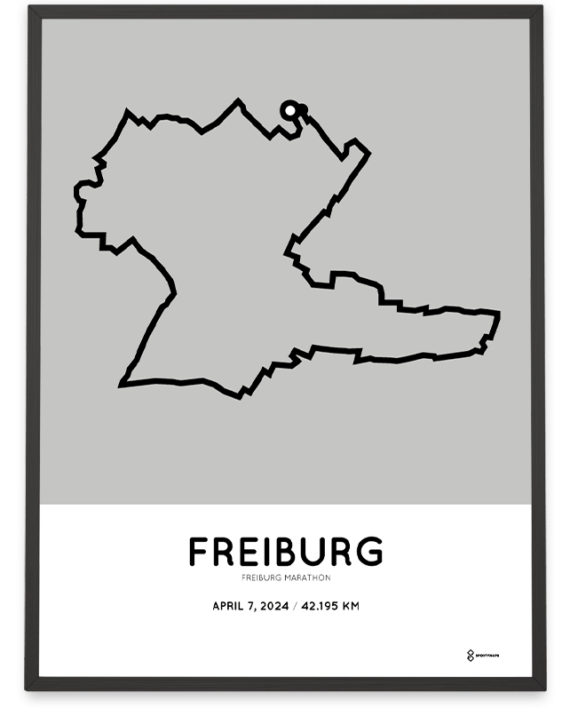 2024 Freiburg marathon course poster