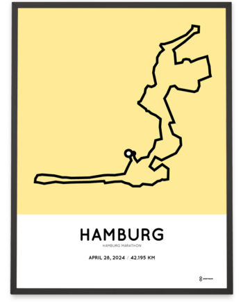 2024 Hamburg marathon Sportymaps Strecke print