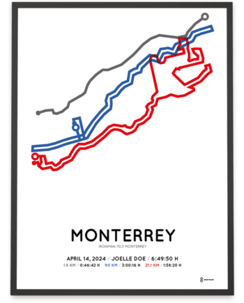 2024 Ironman 70.3 Monterrey course poster