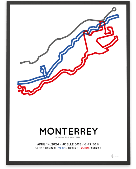 2024 Ironman 70.3 Monterrey course poster