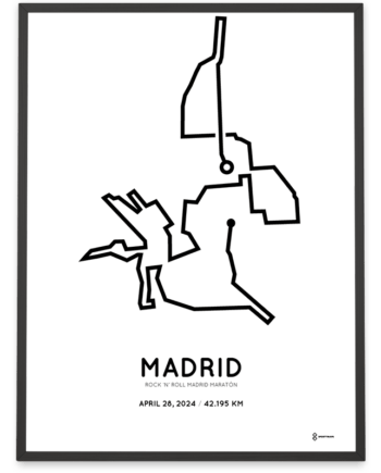 2024 Madrid maraton course print