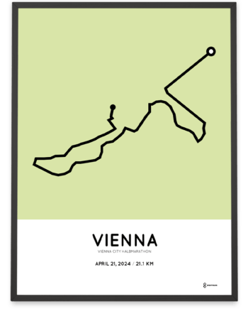 2024 Vienna city halbmarathon strecke poster