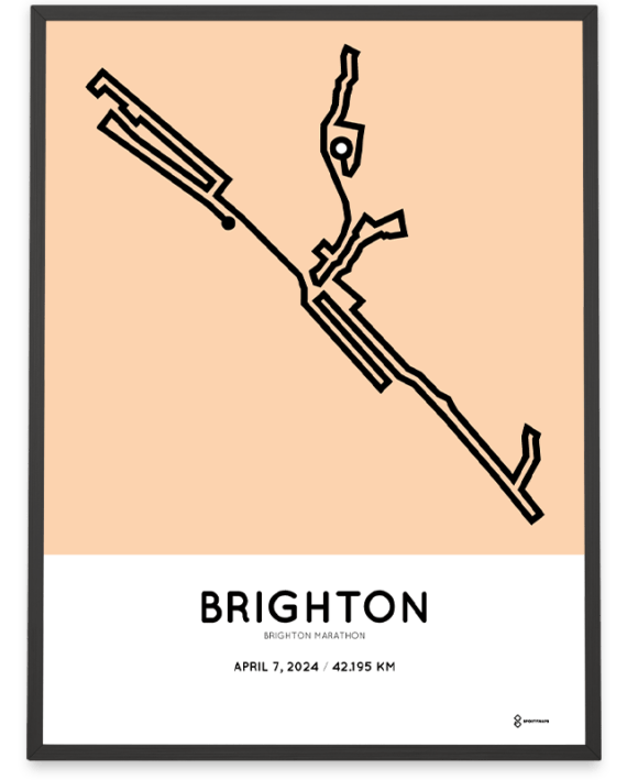 2024 brighton marathon sportmap poster