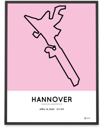 2024 hannover halbmarathon sportymaps strecke poster