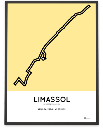 2024 limassol marathon Sportymaps poster