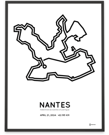 2024 marathon de nantes-atlantique parcours poster