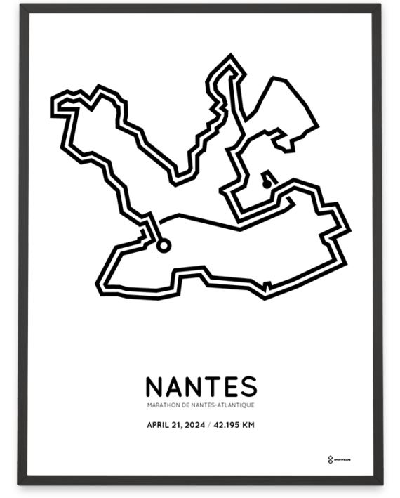 2024 marathon de nantes-atlantique parcours poster