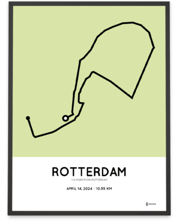 2024 rotterdam kwart marathon parcours poster Sportymaps