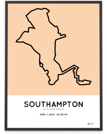 2024 southampton marathon routemap poster