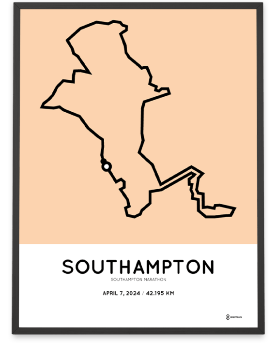 2024 southampton marathon routemap poster