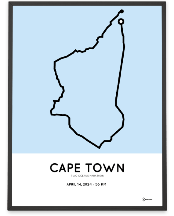 2024 two oceans marathon routemap print