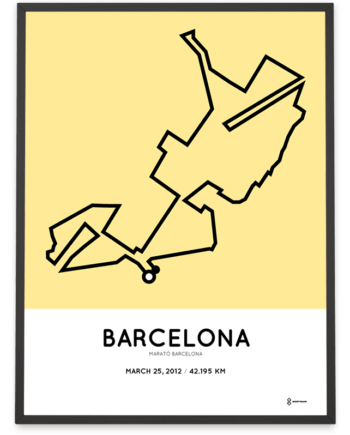 2012 Barcelona marathon sportymaps print