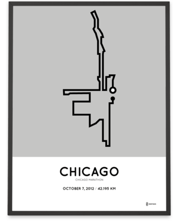 2012 Chicago marathon parcours poster