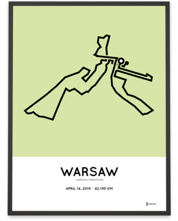 2019 Warsaw marathon Sportymaps poster