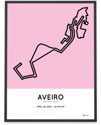 2024 Aveiro marathon routemap print