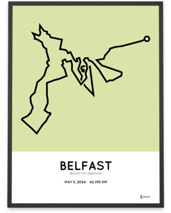 2024 Belfast City marathoner map