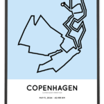 2024 Copenhagen marathon Sportymaps poster