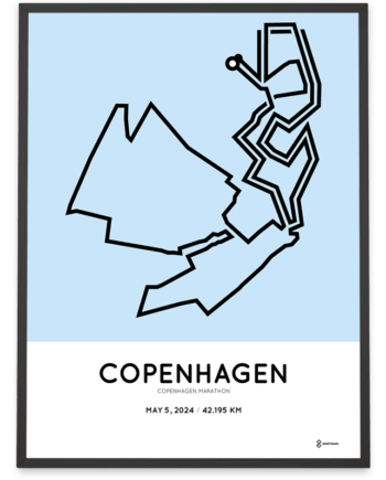 2024 Copenhagen marathon Sportymaps poster
