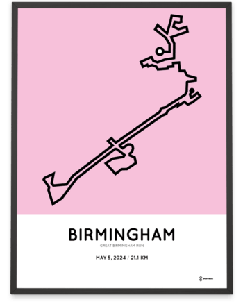 2024 Great Birmingham Run course poster