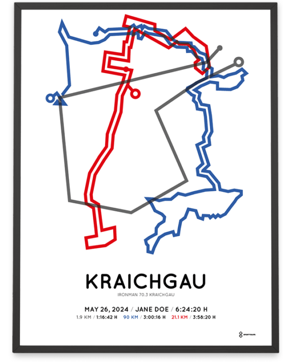 2024 Ironman 70.3 Kraichgau Sportymaps print