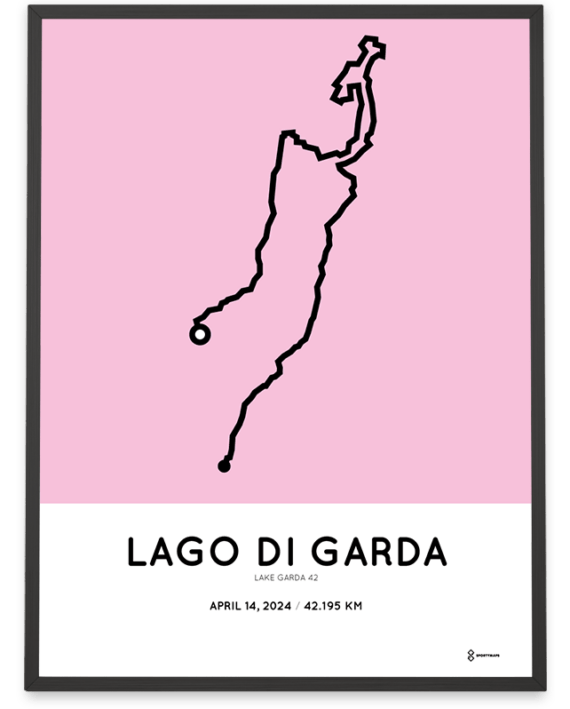 2024 Lake Garda 42 marathon course print